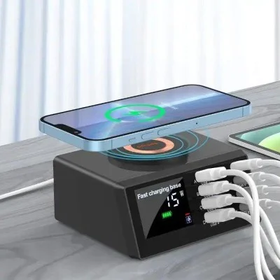 Porodo 4*Pd 4*Qc Multi-Functional Magsafe Fast Charger - Black